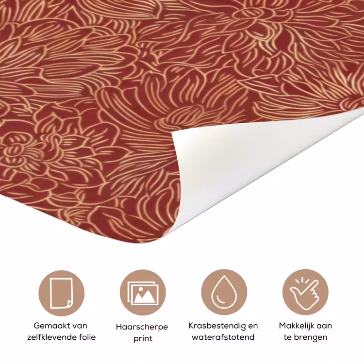Bloemen - Motief - Rood deurposter klein 289 -closeup_NL