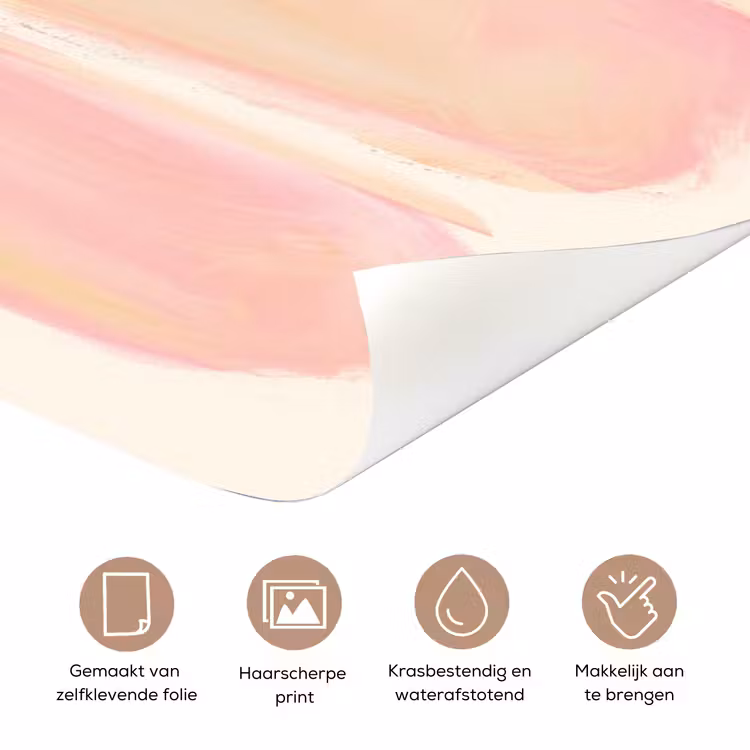Bloemen - Roze - Natuur - Boho deurposter klein -closeup_NL