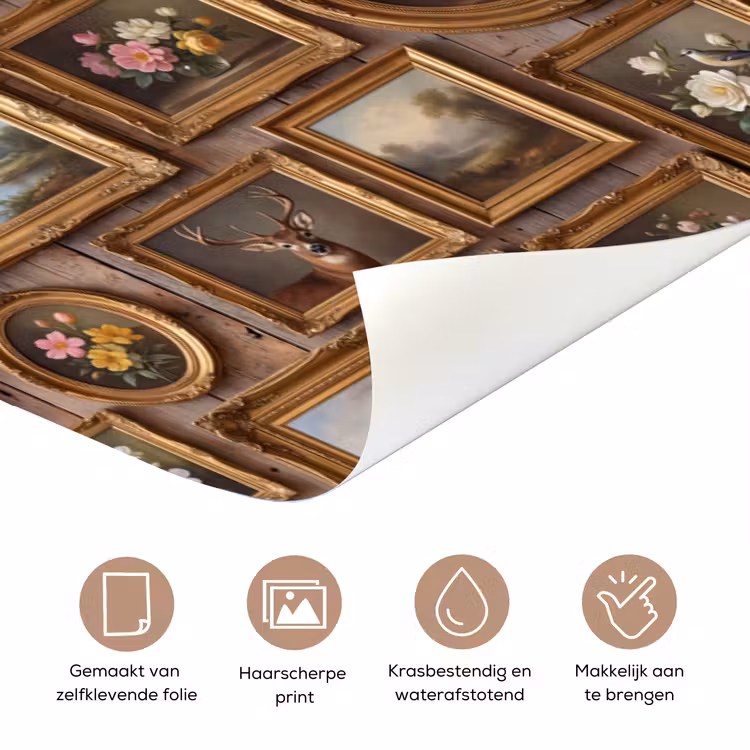 Bloemen - Rozen - Klassiek - Vaas - Kleurrijk deurposter klein -closeup_NL