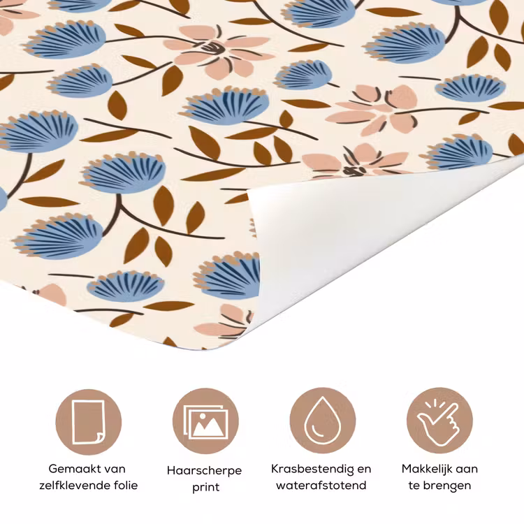 Bloemen - Wild - Blauw deurposter klein 289 -closeup_NL