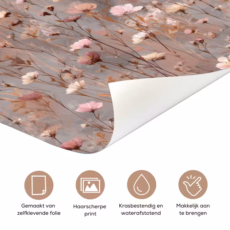 Bloemen - Wild - Pastel deurposter klein 289 -closeup_NL