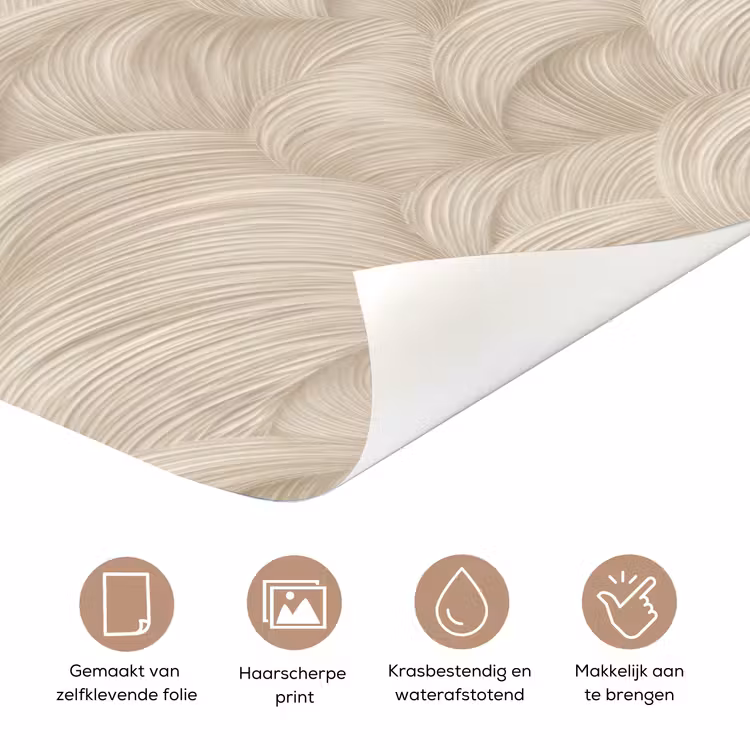 Bogen - Patroon - Beige deurposter klein 289 -closeup_NL