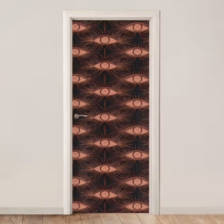 Boheems - Oog - Bruin deurposter klein 289 -3d_beige