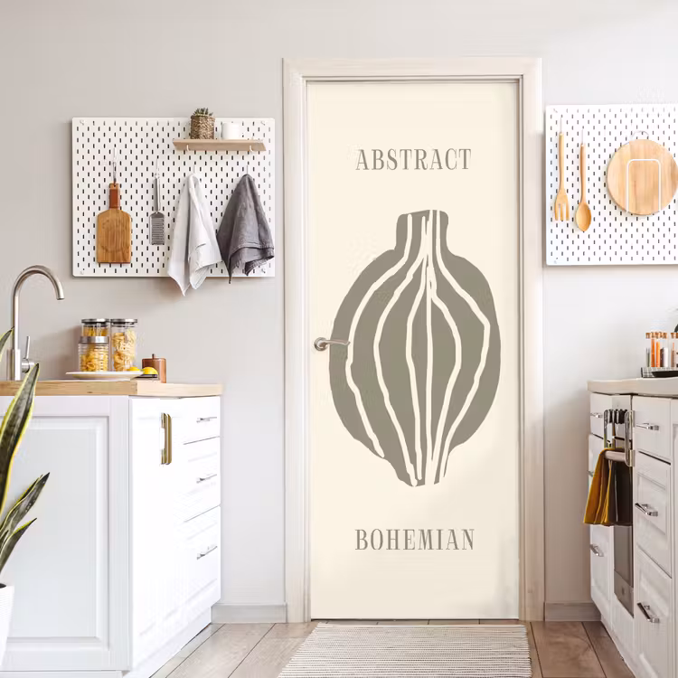 Boho - Groen - Abstract deurposter klein -sfeer5