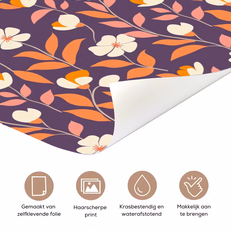 Boho - Vintage - Paars deurposter klein 289 -closeup_NL