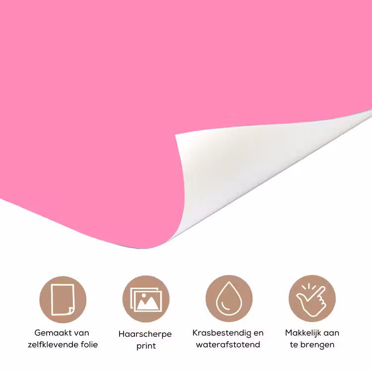 Bonjour - Roze - Fel groen deurposter klein -closeup_NL