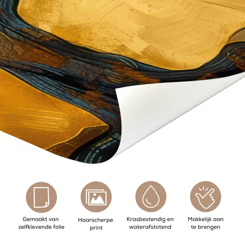 Boom - Levensboom - Abstract - Goud deurposter klein -closeup_NL
