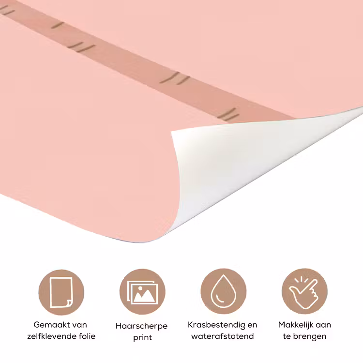 Boom - Palm - Natuur - Illustratie - Roze deurposter klein -closeup_NL