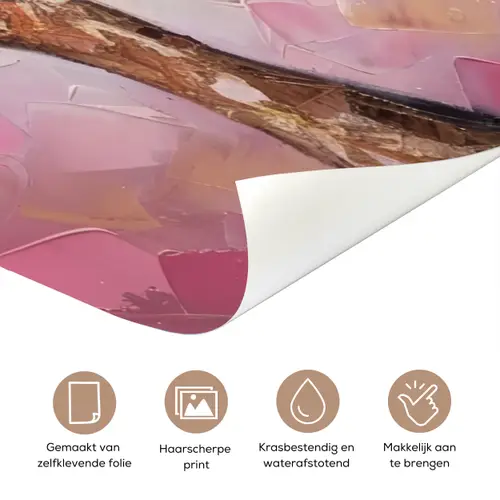 Boom - Roze - Goud - Modern deurposter klein -closeup_NL