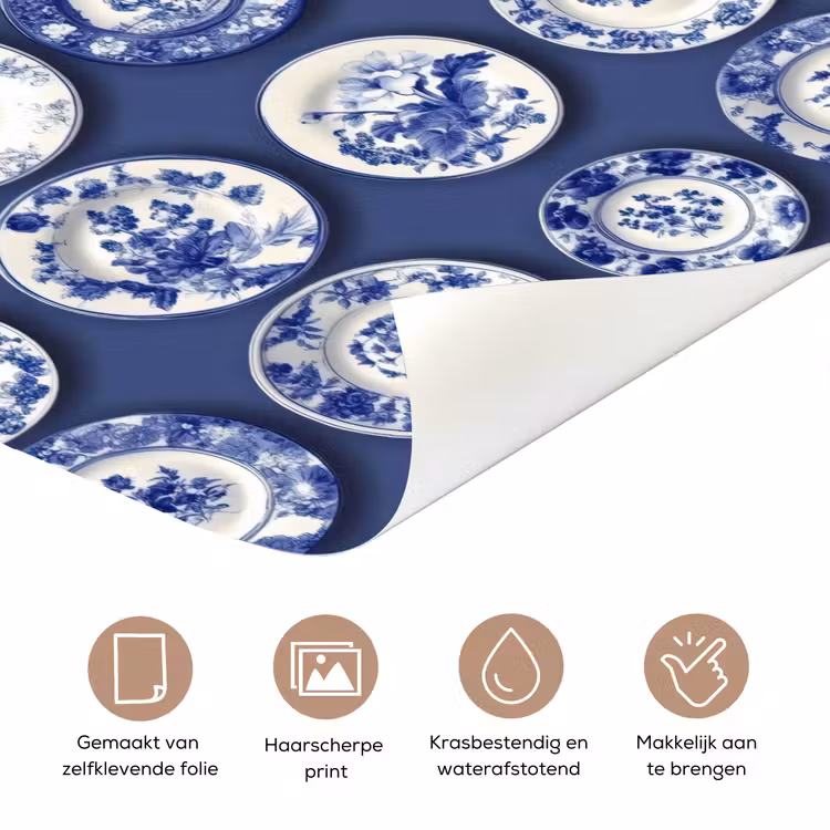 Borden - Floraal - Blauw deurposter klein 289 -closeup_NL