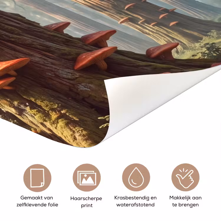 Deursticker - Bos - Bomen - Natuur - Bos - Bomen - Natuur deurposter klein