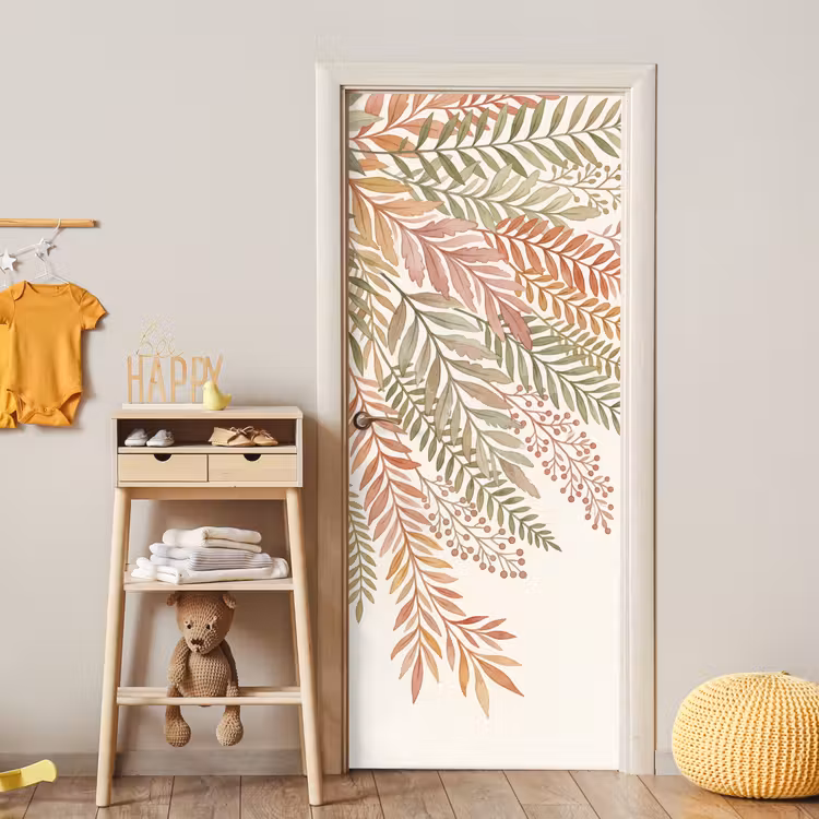 Botanisch - Aquarel - Kleurrijk deurposter klein -sfeer4
