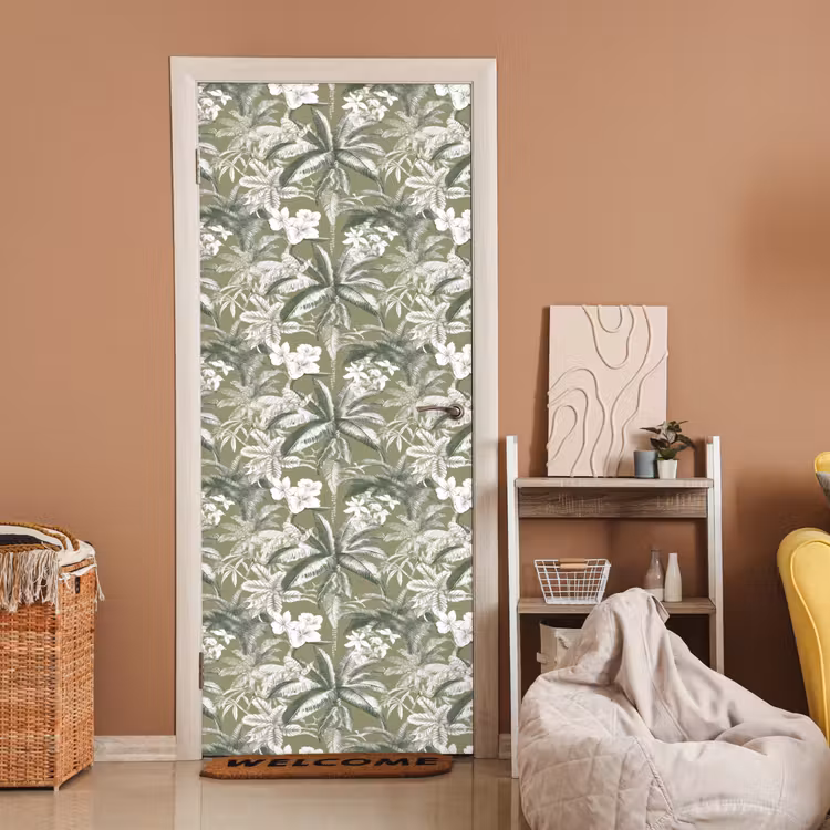 Botanisch - Bloemen - Groen deurposter klein 289 -sfeer1