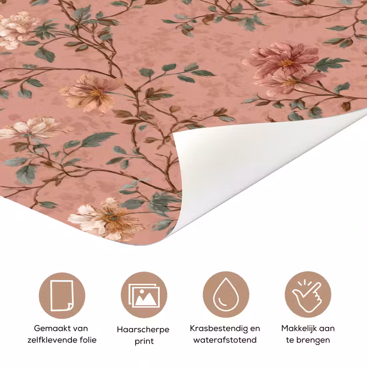 Botanisch - Bloemen - Roze deurposter klein 289 -closeup_NL