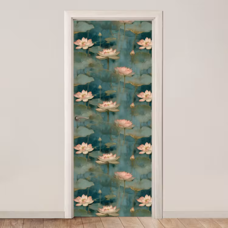 Botanisch - Bloemen - Roze deurposter klein 289 -3d_beige
