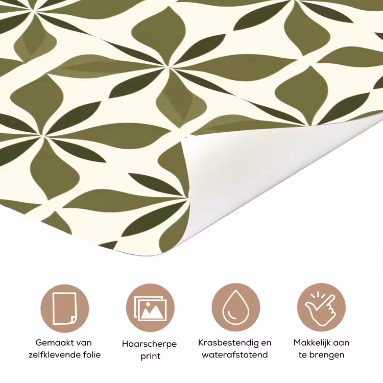 Botanisch - Retro - Groen deurposter klein 289 -closeup_NL