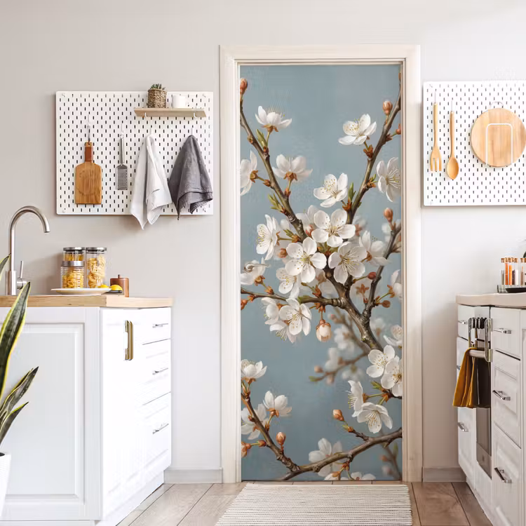 Botanisch - Stilleven - Blauw deurposter klein -sfeer5