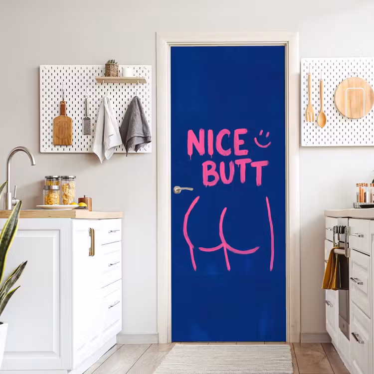 Brutaal - Grappig - Blauw deurposter klein -sfeer5