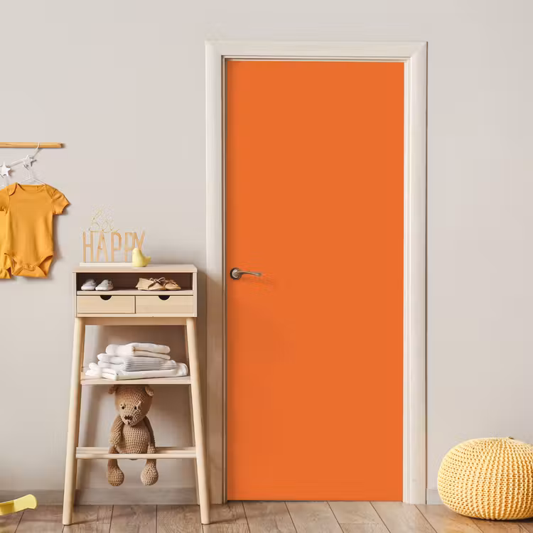 Burnt - Sienna - Oranje deurposter klein 289 -sfeer4