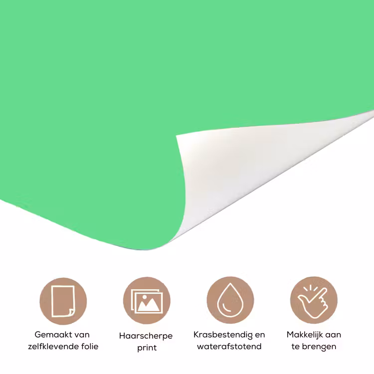 c'est la fucking vie - Groen - Penseelstijl deurposter klein -closeup_NL