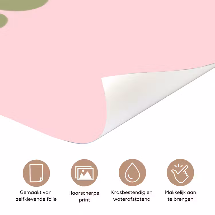 Chase greatness - Groen - Roze - Retro deurposter klein -closeup_NL