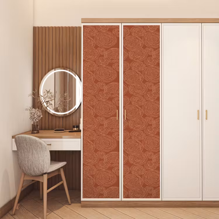 Cirkels - Abstract - Artistiek - Terracotta deurposter klein 289 -sfeer3