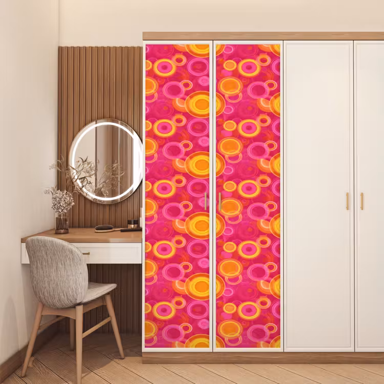 Cirkels - Design - Kleurrijk deurposter klein 289 -sfeer3