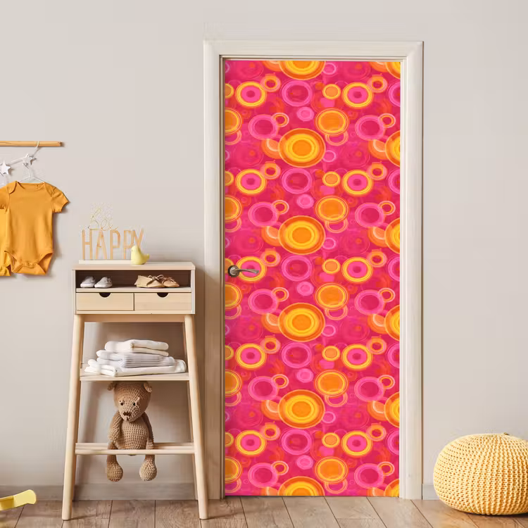 Cirkels - Design - Kleurrijk deurposter klein 289 -sfeer4