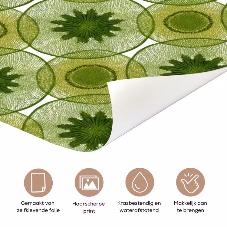 Cirkels - Patroon - Groen deurposter klein 289 -closeup_NL