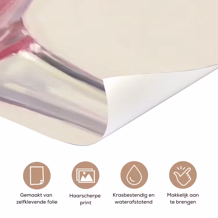 Cocktail - Framboos - Drank - Modern - Roze deurposter klein -closeup_NL
