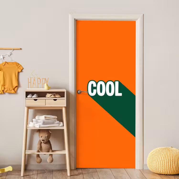 Cool - Oranje - Groen deurposter klein -sfeer4