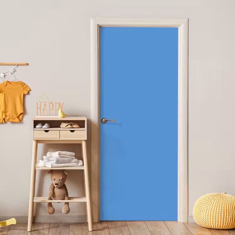 Cornflower - Blue - Blauw deurposter klein 289 -sfeer4
