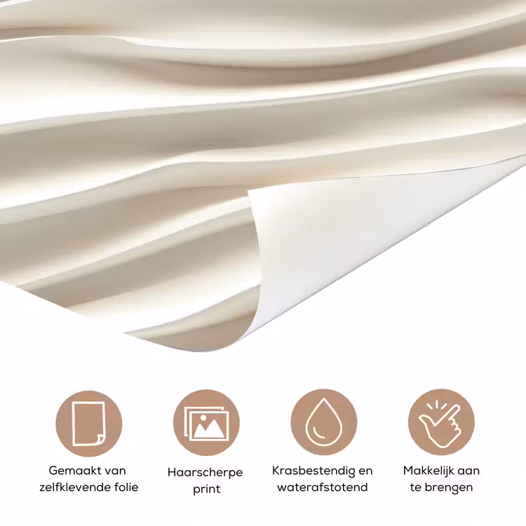 Diagonaal - Golven - Crème deurposter klein 289 -closeup_NL