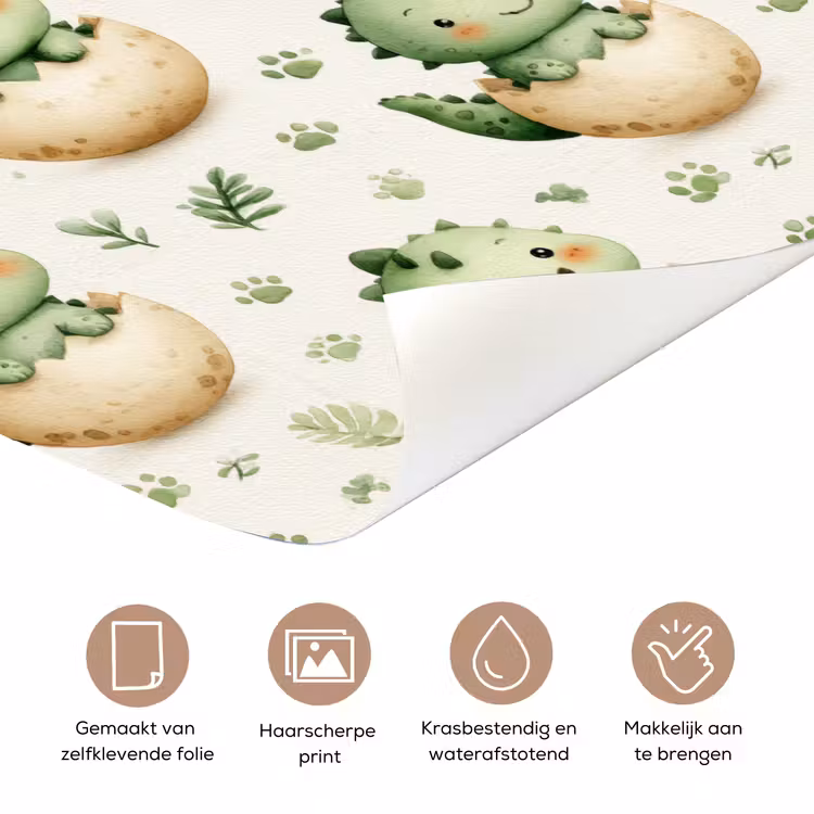 Dino - Eieren - Groen deurposter klein 289 -closeup_NL