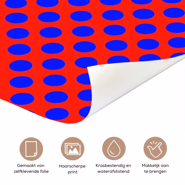 Dots - Klassiek - Rood deurposter klein 289 -closeup_NL