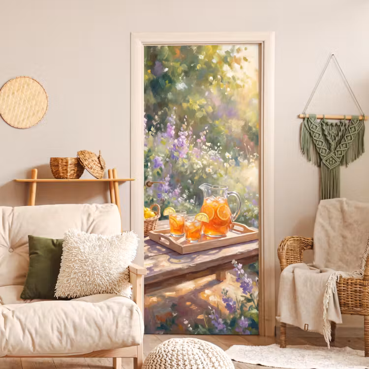 Drank - Citroen - Zomer - Tuin - Geel deurposter klein -sfeer2