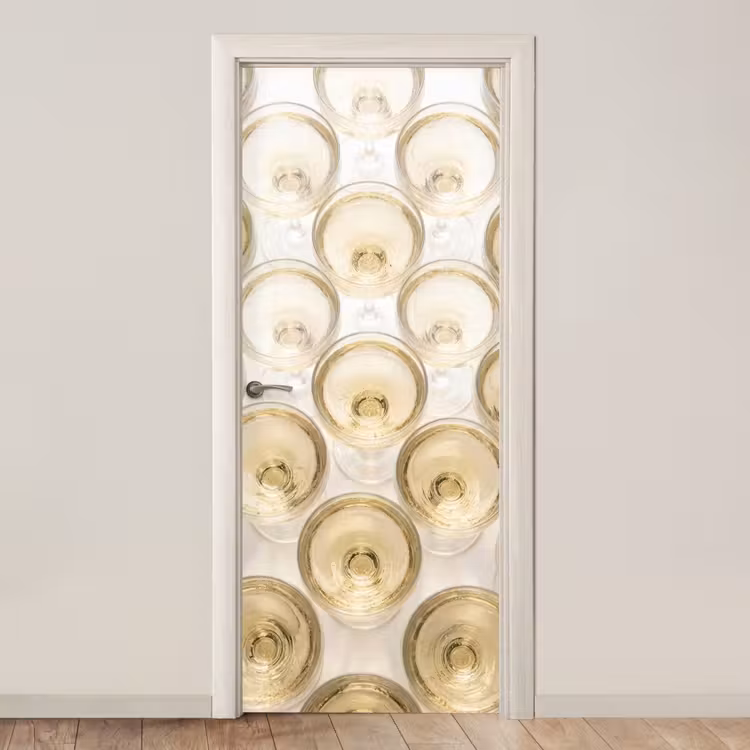 Drank - Glazen - Feest - Goud deurposter klein -3d_beige
