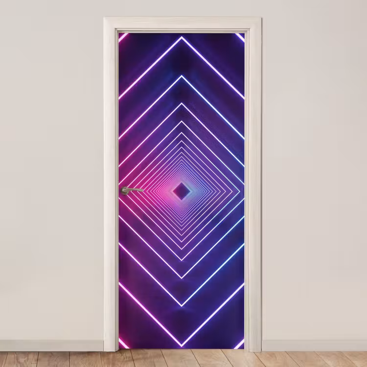 Driedimensionaal - Tunnel - Ruimte deurposter klein -3d_beige