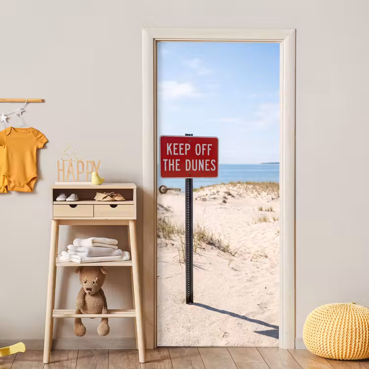 Duin - Bord - Kust - Landschap - Rood deurposter klein -sfeer4