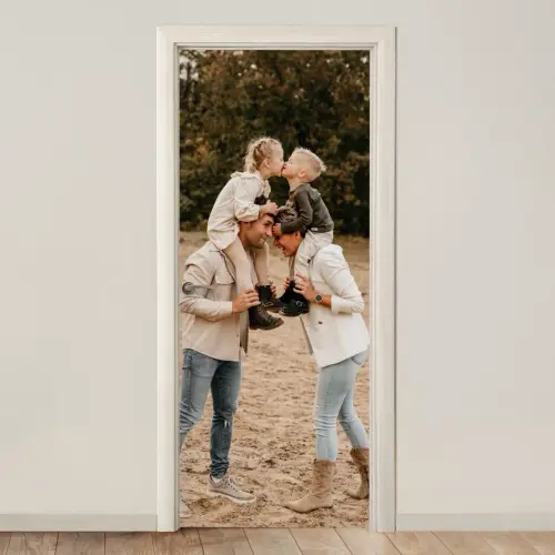foto op deursticker gezinsfoto