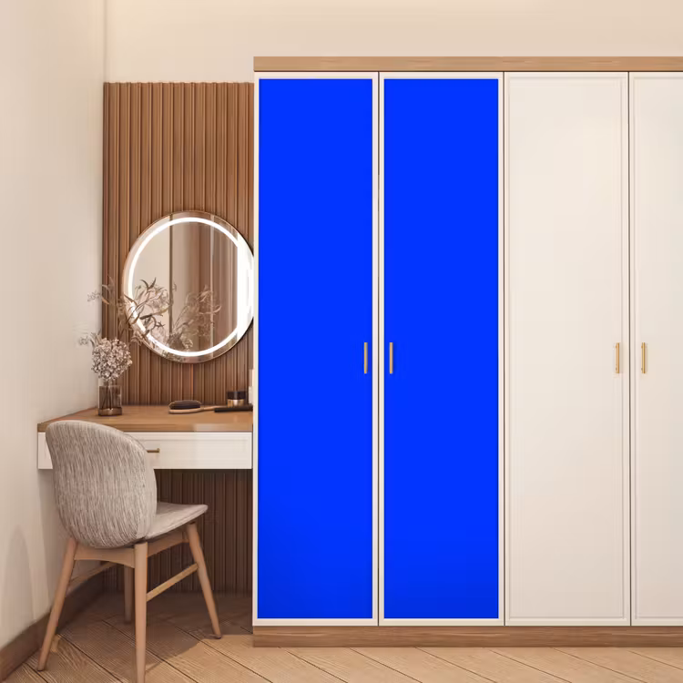 Electric - Blue - Blauw deurposter klein 289 -sfeer3
