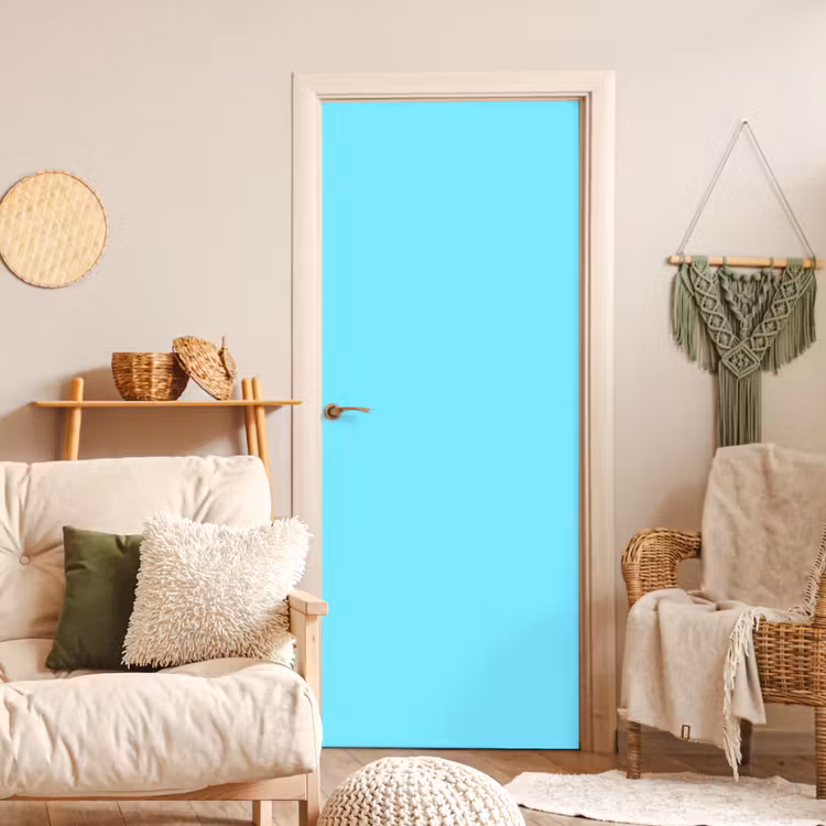 Electric - Cyan - Blauw deurposter klein 289 -sfeer2