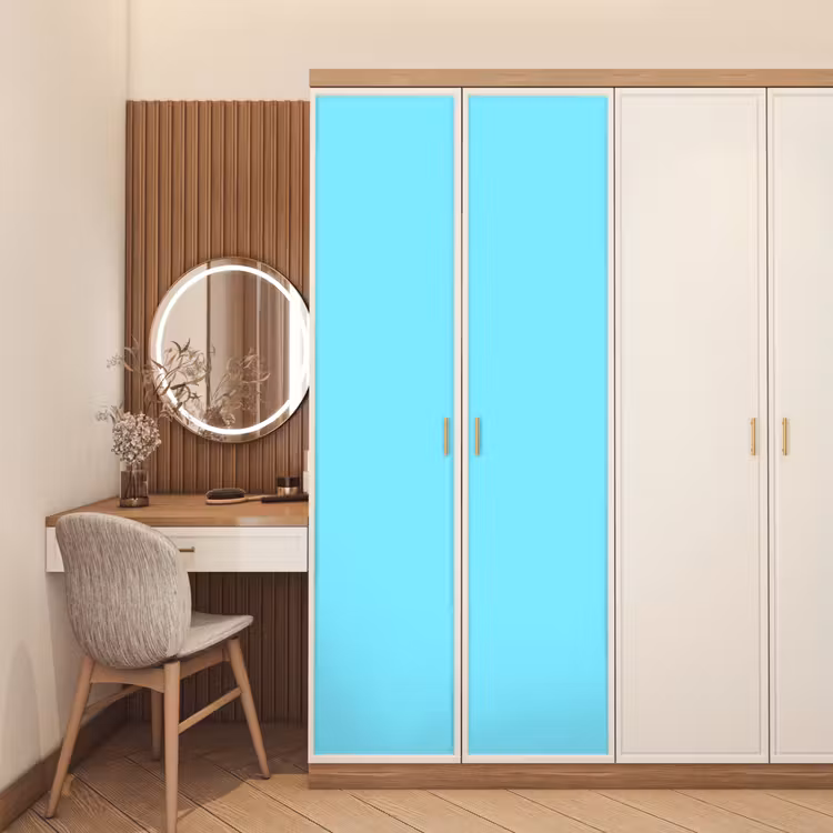 Electric - Cyan - Blauw deurposter klein 289 -sfeer3