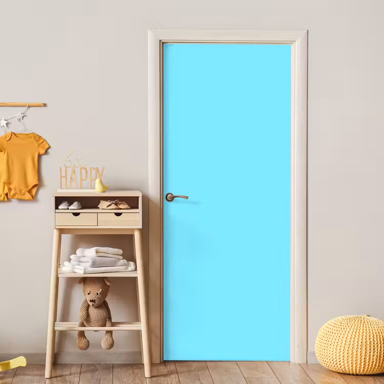 Electric - Cyan - Blauw deurposter klein 289 -sfeer4