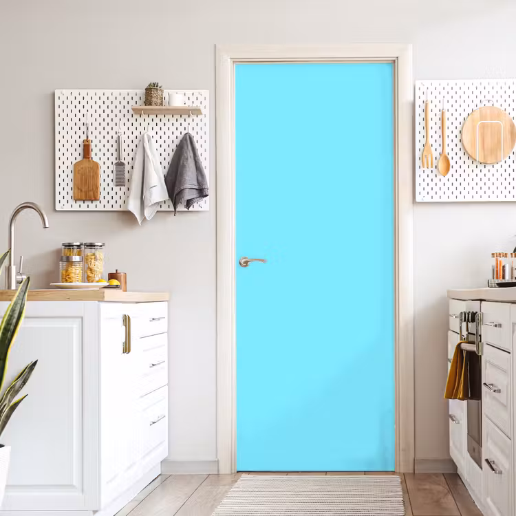 Electric - Cyan - Blauw deurposter klein 289 -sfeer5