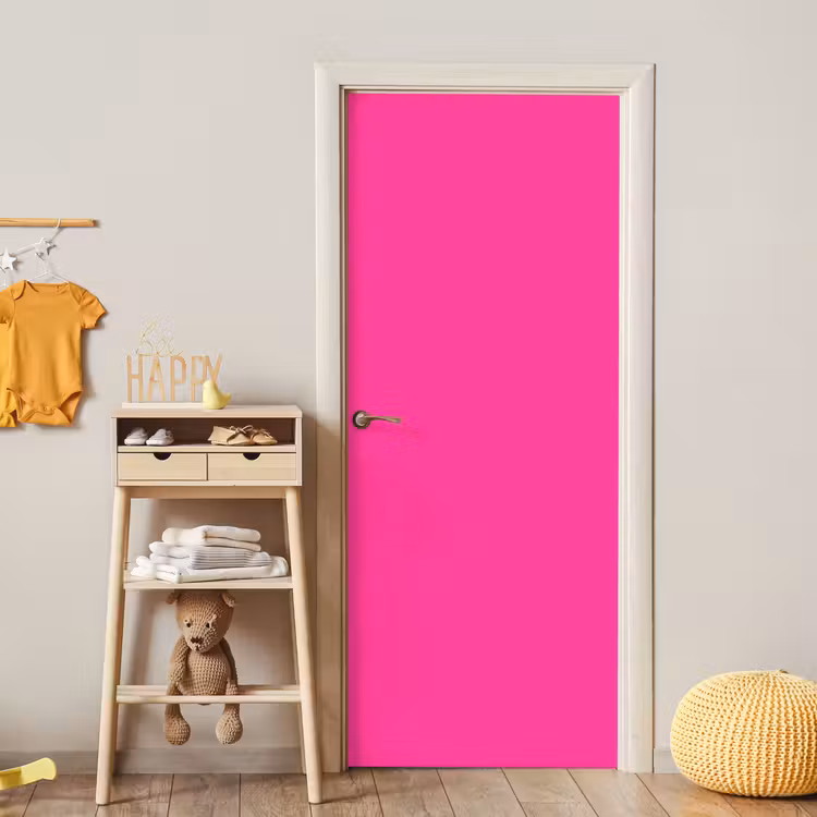 Electric - Magenta - Roze deurposter klein 289 -sfeer4