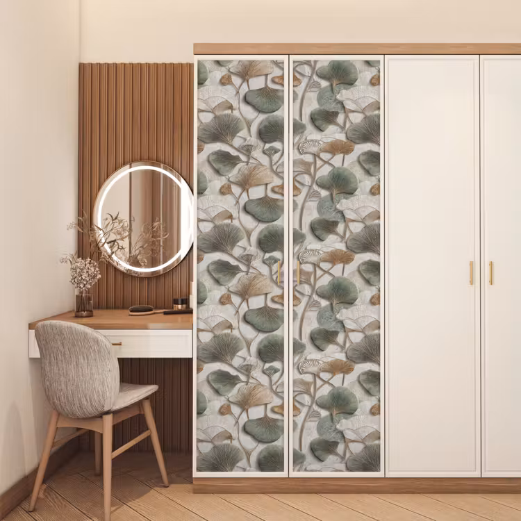 Elegant - Bladeren - Groen deurposter klein 289 -sfeer3