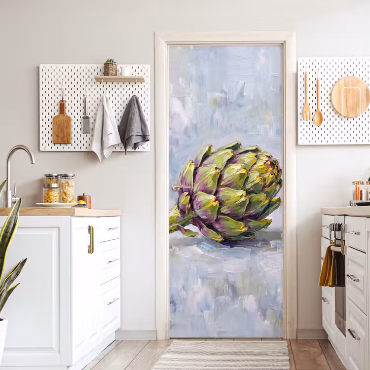 Deursticker - Eten - Artisjok - Modern - Eten - Artisjok - Modern deurposter klein
