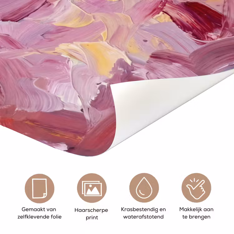 Eten - Cheesecake - Bessen - Abstract - Roze deurposter klein -closeup_NL