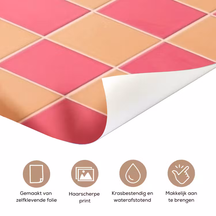 Eten - Citrusvruchten - Stillevens - Roze - Oranje deurposter klein -closeup_NL